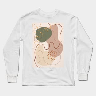 Mid Century Modern, Abstract Shapes 3 Long Sleeve T-Shirt